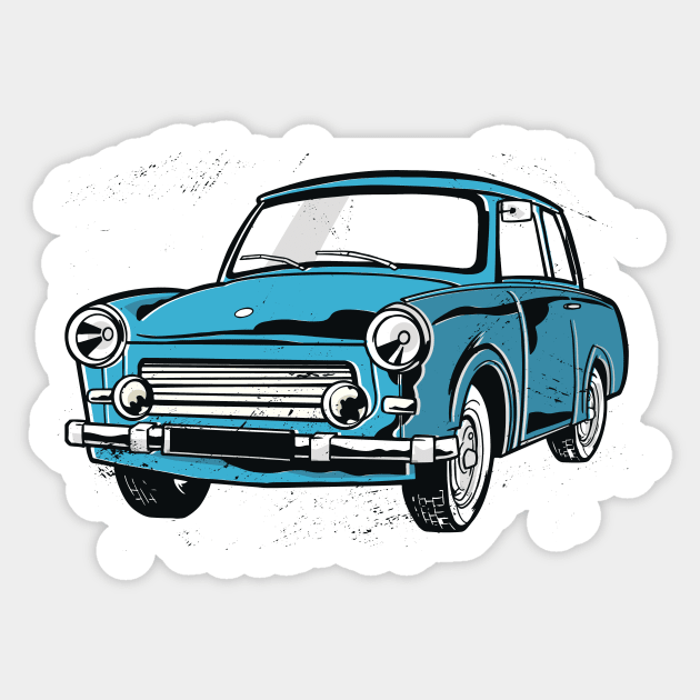 Trabant 601 (light blue) Sticker by GetThatCar